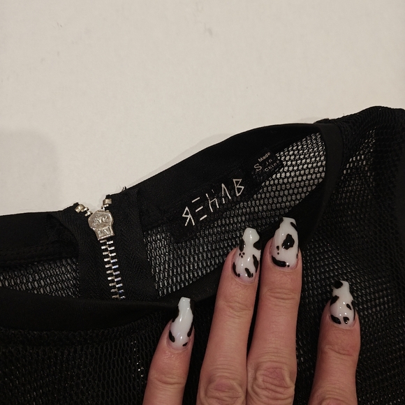 PROJECT REHAB * MESH OVERLAY CROP TOP * SIZE SMALL - Picture 3 of 3